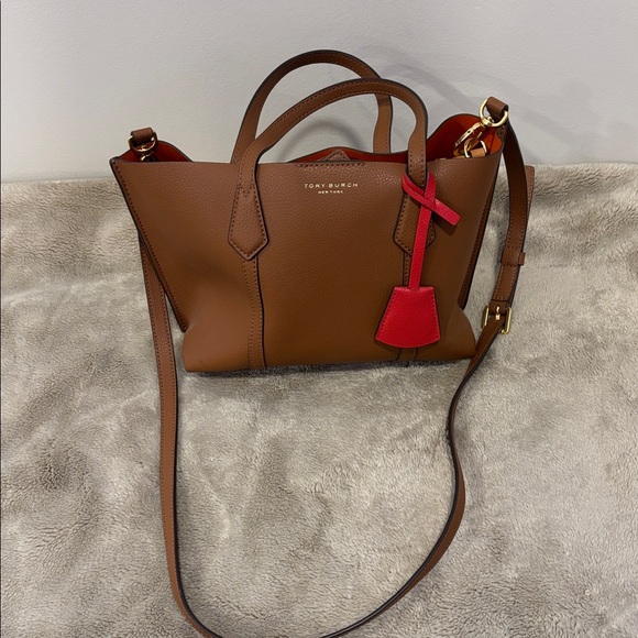 Tory Burch Tan Leather Small Perry Tote - Picture 1 of 3